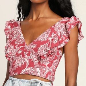 Paisley tie-back top